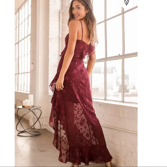 Lulu's Burgundy Maxi Dress - Picture 11 of 11